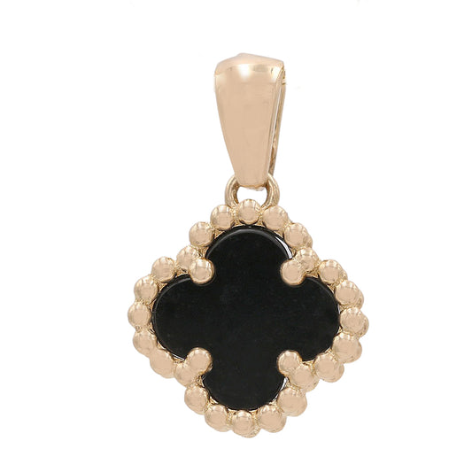Black Onyx Flower Pendant