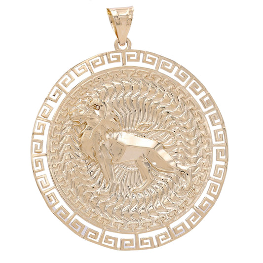 Lion Pendant with Greek Border