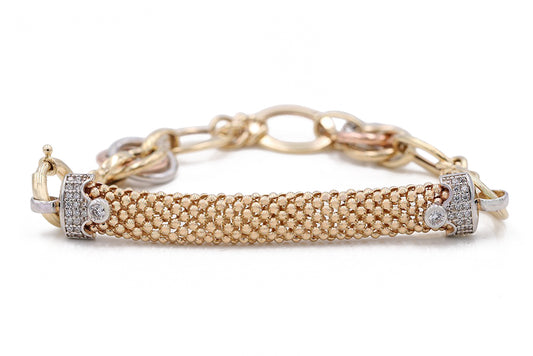 Mesh Bracelet with Cubic Zirconias
