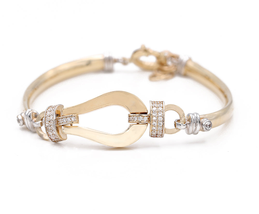 Fashion Loop Bracelet with Cubic Zirconias