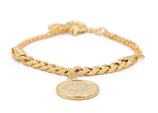 Gold Fashion Coin Bracelet