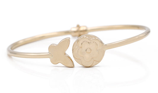 Fashion Butterfly and Flower Bangle