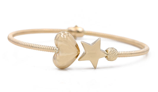 Fashion Heart and Star Bangle