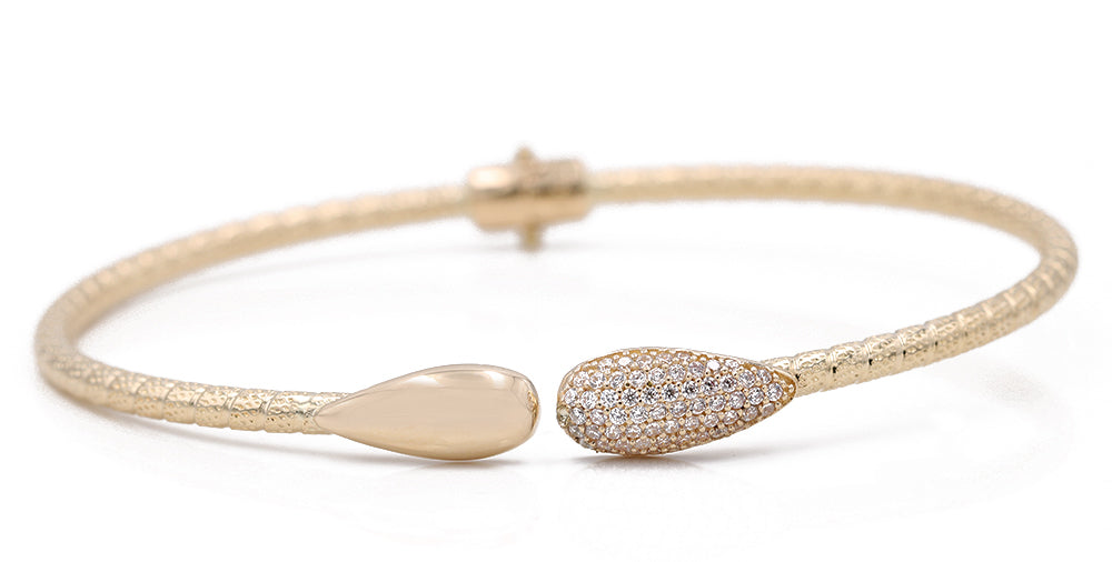Fashion Bangle with Cubic Zirconias
