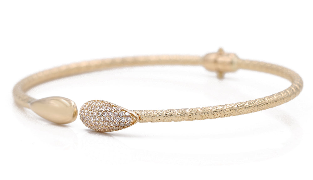 Fashion Bangle with Cubic Zirconias