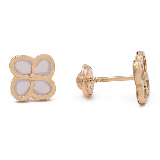 Fashion Flower Earrings with Color Stone