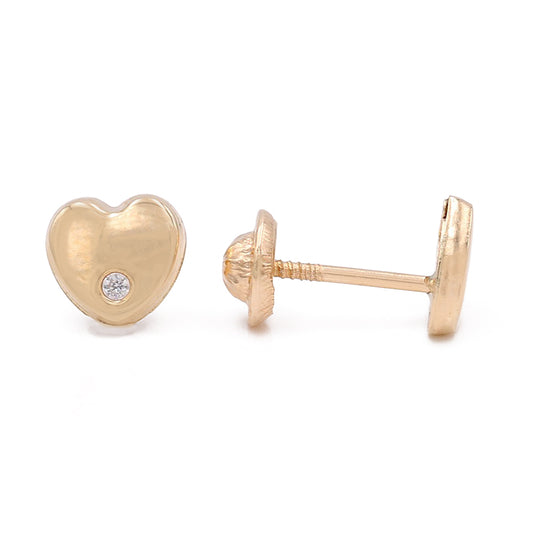 Fashion Heart Shape Earrings with Cubic Zirconias
