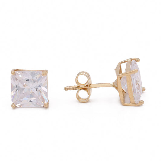 Square Shape Stud Cubic Zirconias Earrings