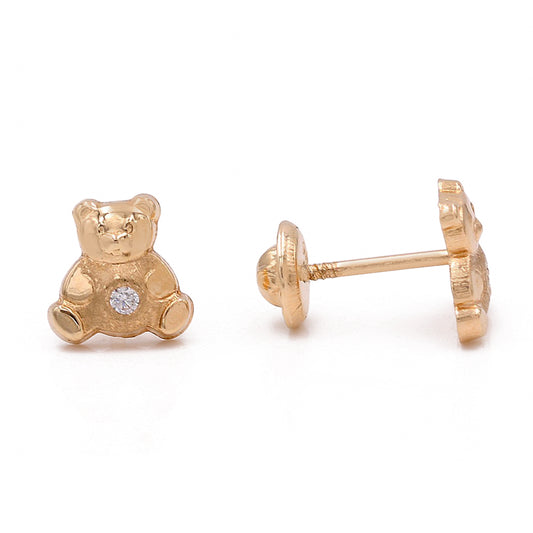 Bear Earrings with Cubic Zirconias