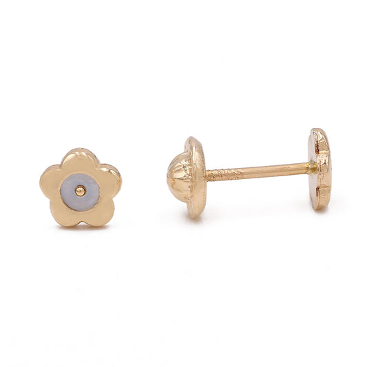 Flower Earrings with Mother of Pearl Insert