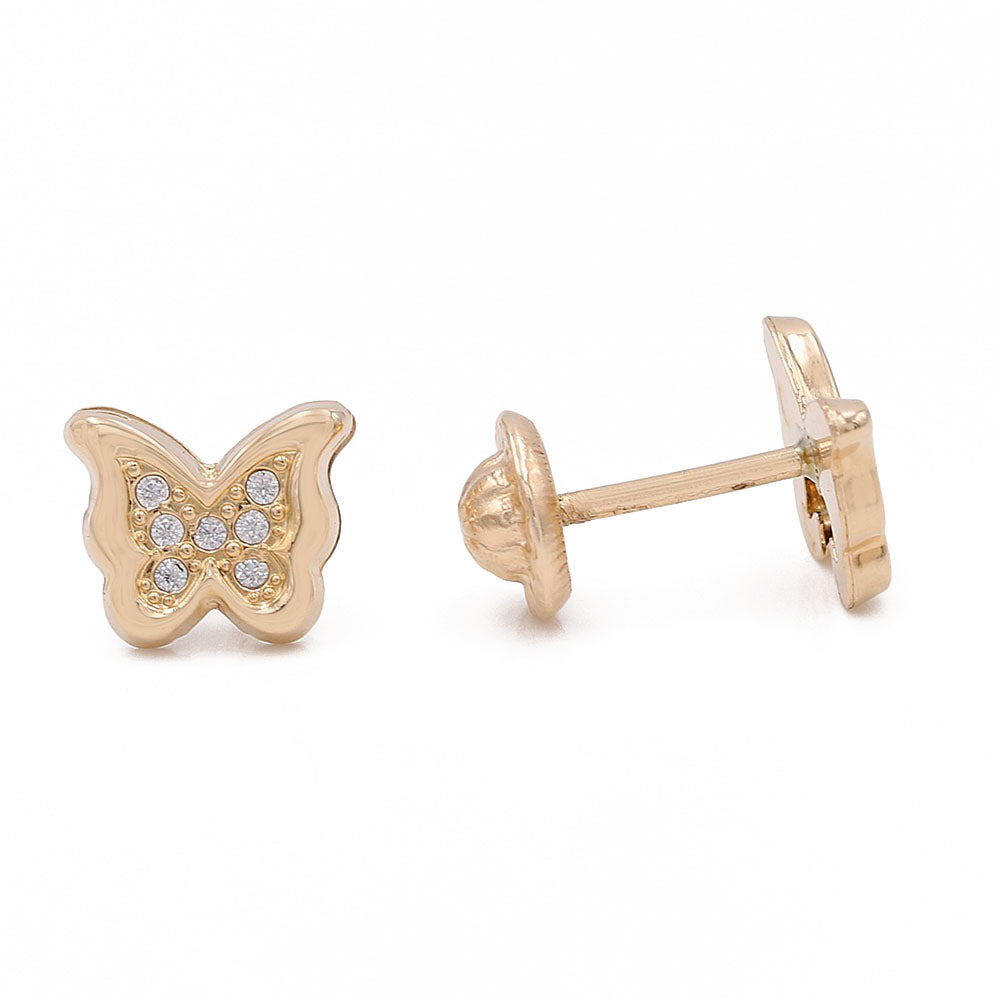 Butterflies Shape Earrings with Cubic Zirconias