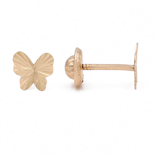 Diamond Cut Butterflies Shape Earrings