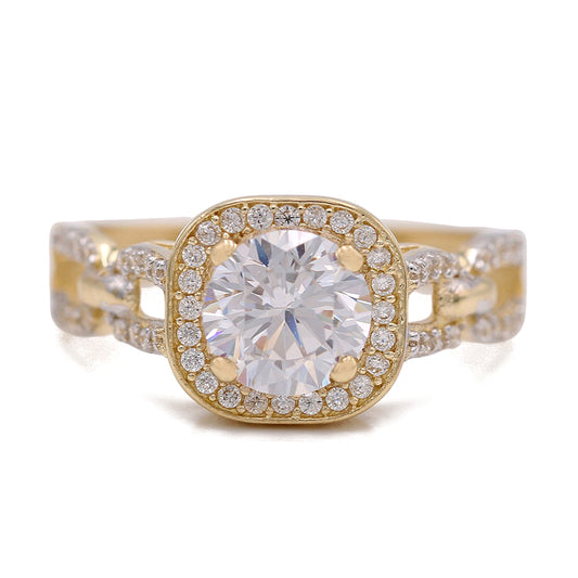 Fashion Center Stone Ring with Cubic Zirconias
