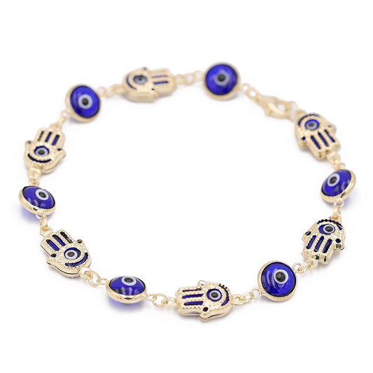 Evil Eye and Hamsa Hand Bracelet