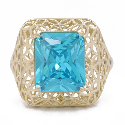 Fashion Ring with Blue Center Stone