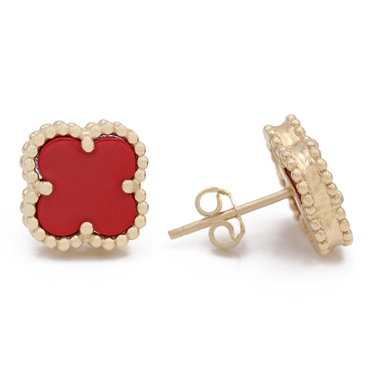 Flowers Earrings with Color Stone