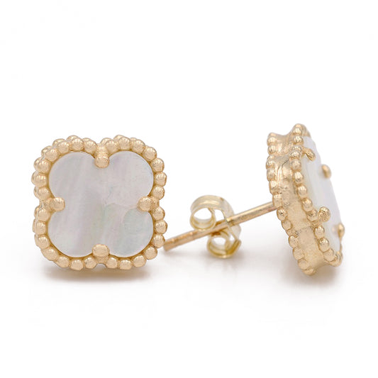 Flowers Earrings with Mother of Pearl