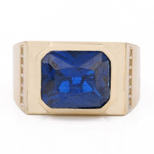 Fashion Ring with Blue Center Stone