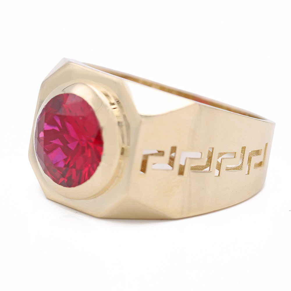 Fashion Ring with Red Center Stone