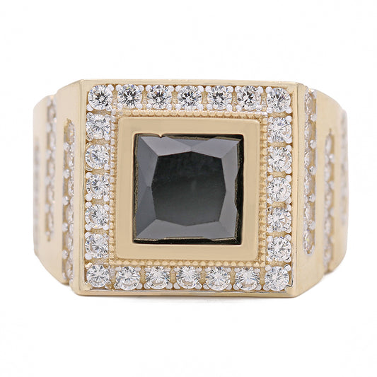 Fashion Ring with Black Center Stone