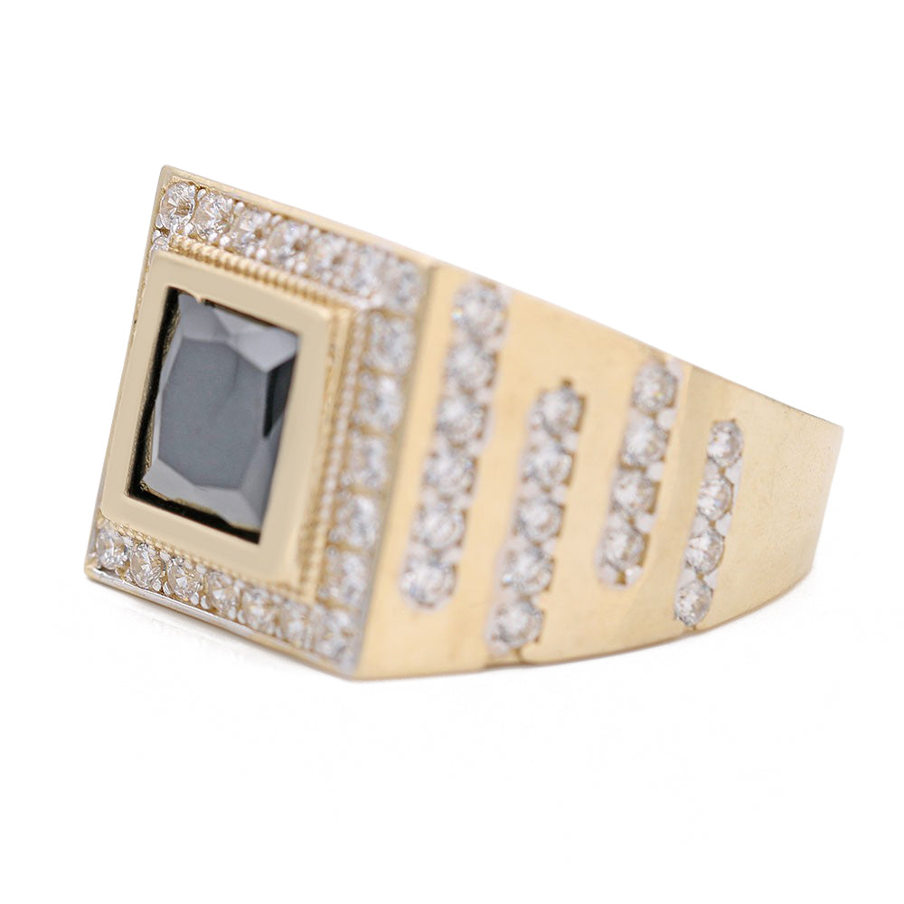Fashion Ring with Black Center Stone