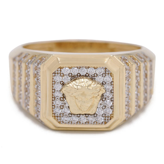 Fashion Medusa Head and Cubic Zirconias Ring