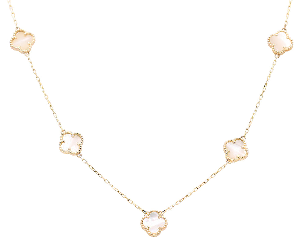 Flowers Mother of Pearl Necklace