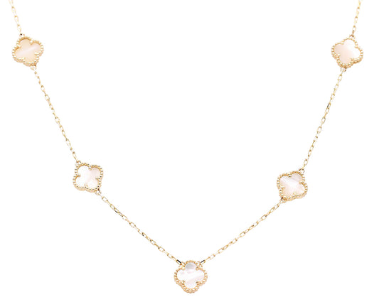 Flowers Mother of Pearl Necklace