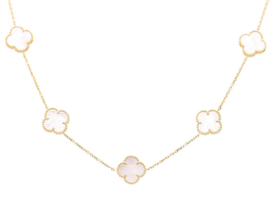 Flowers Mother of Pearl Necklace