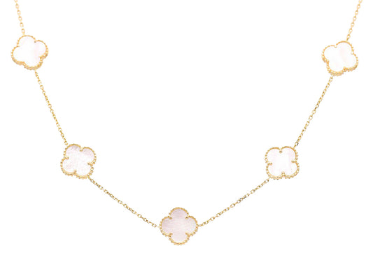 Flowers Mother of Pearl Necklace