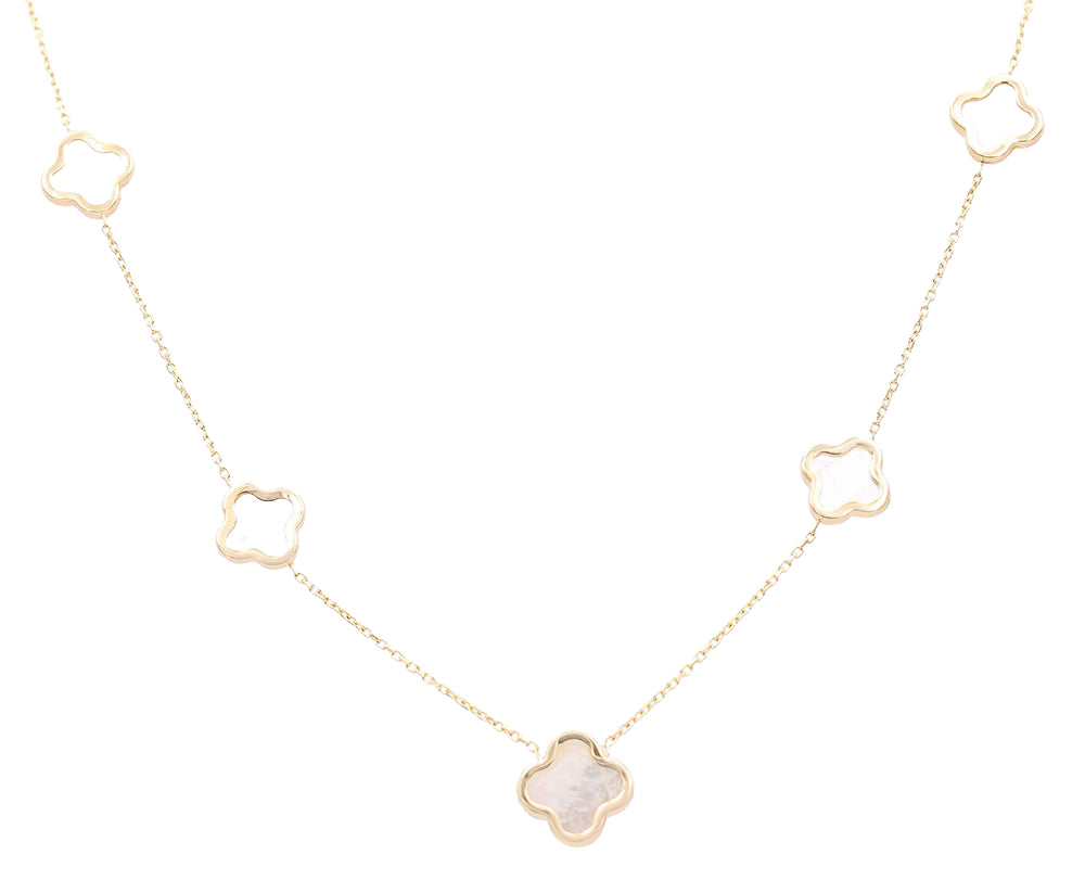 Flowers Mother of Pearl Necklace