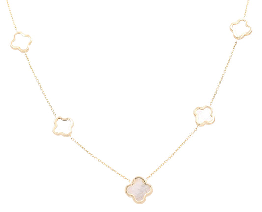 Flowers Mother of Pearl Necklace