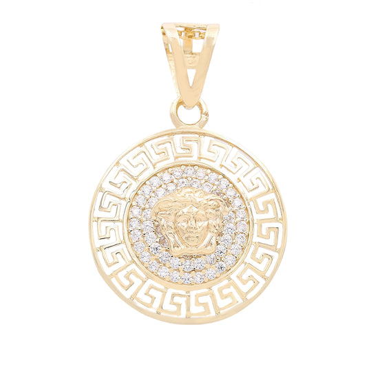 Medusa Head Pendant with Cubic Zirconias
