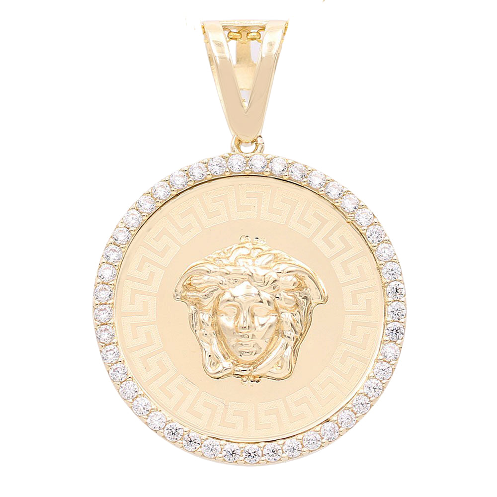 Medusa Head Pendant with Cubic Zirconias
