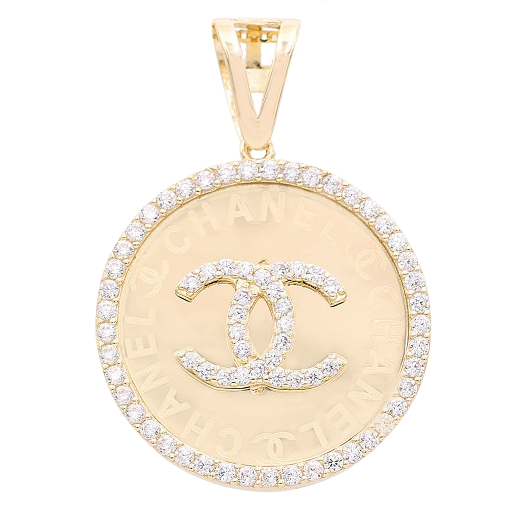 Round Pendant with Cubic Zirconias
