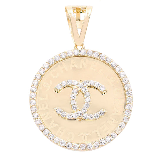 Round Pendant with Cubic Zirconias