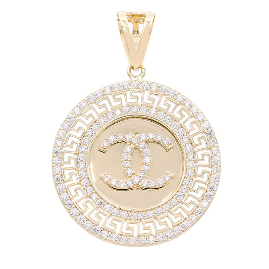 Fashion Logo Round Pendant