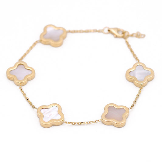 Flower White Mother of Pearl Color Bracelet