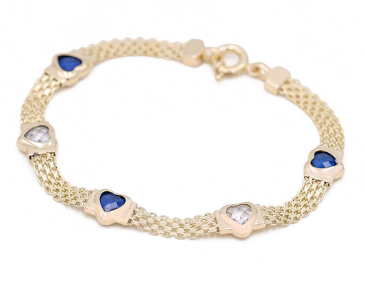 Fashion Mesh Bracelet with Color Stones