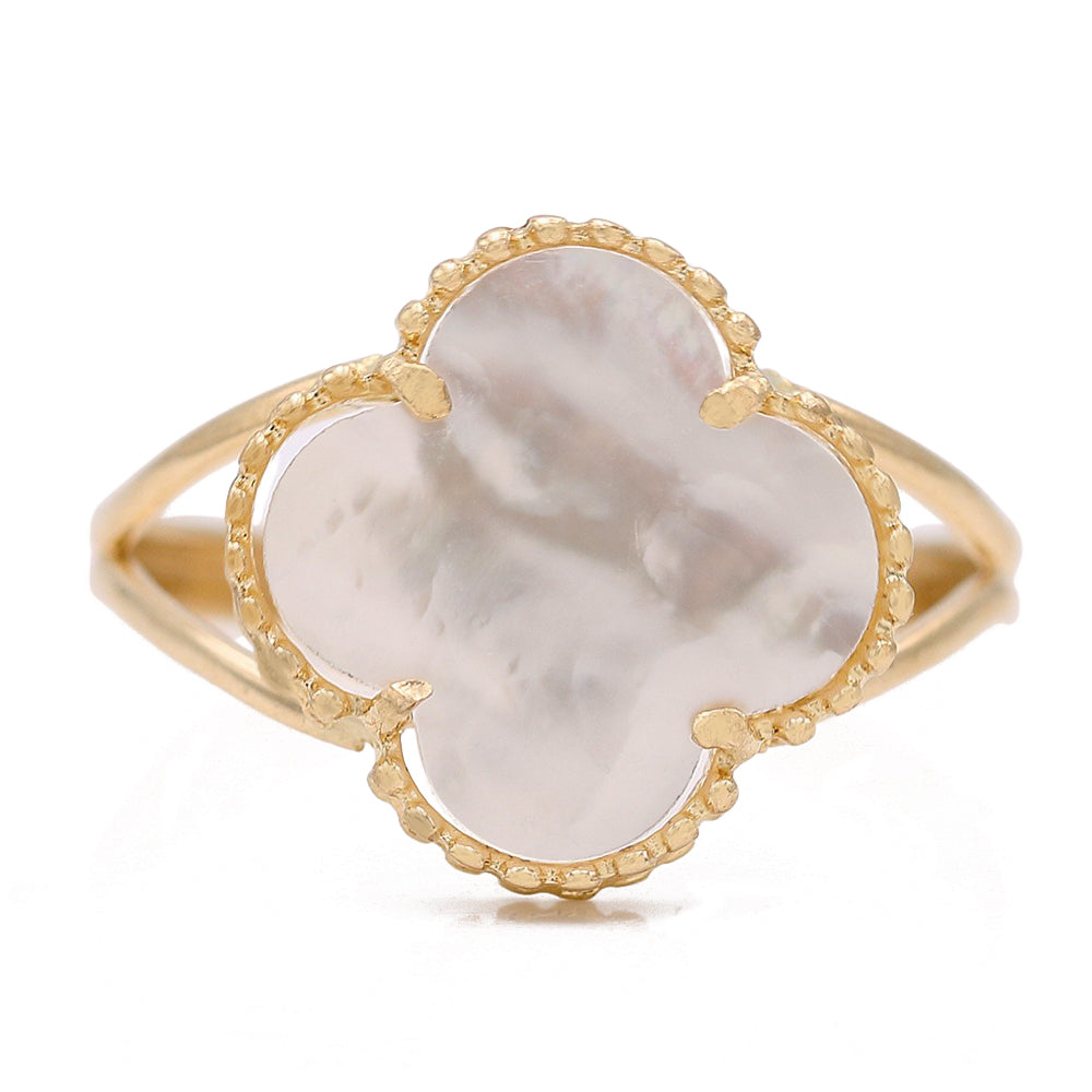 Flower Ring with Mother of Pearl Insert