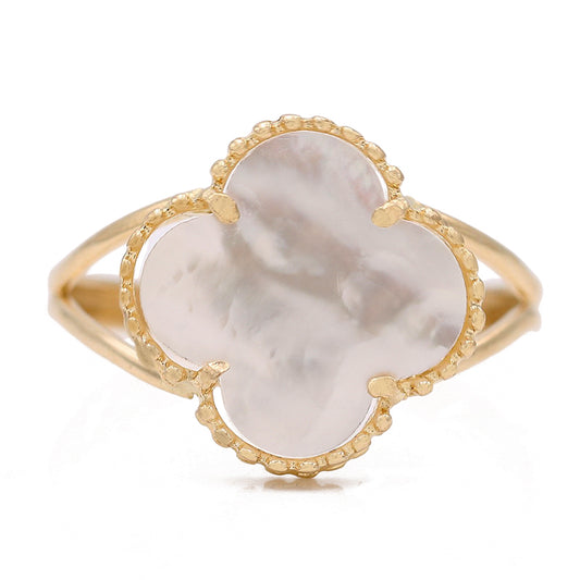 Flower Ring with Mother of Pearl Insert