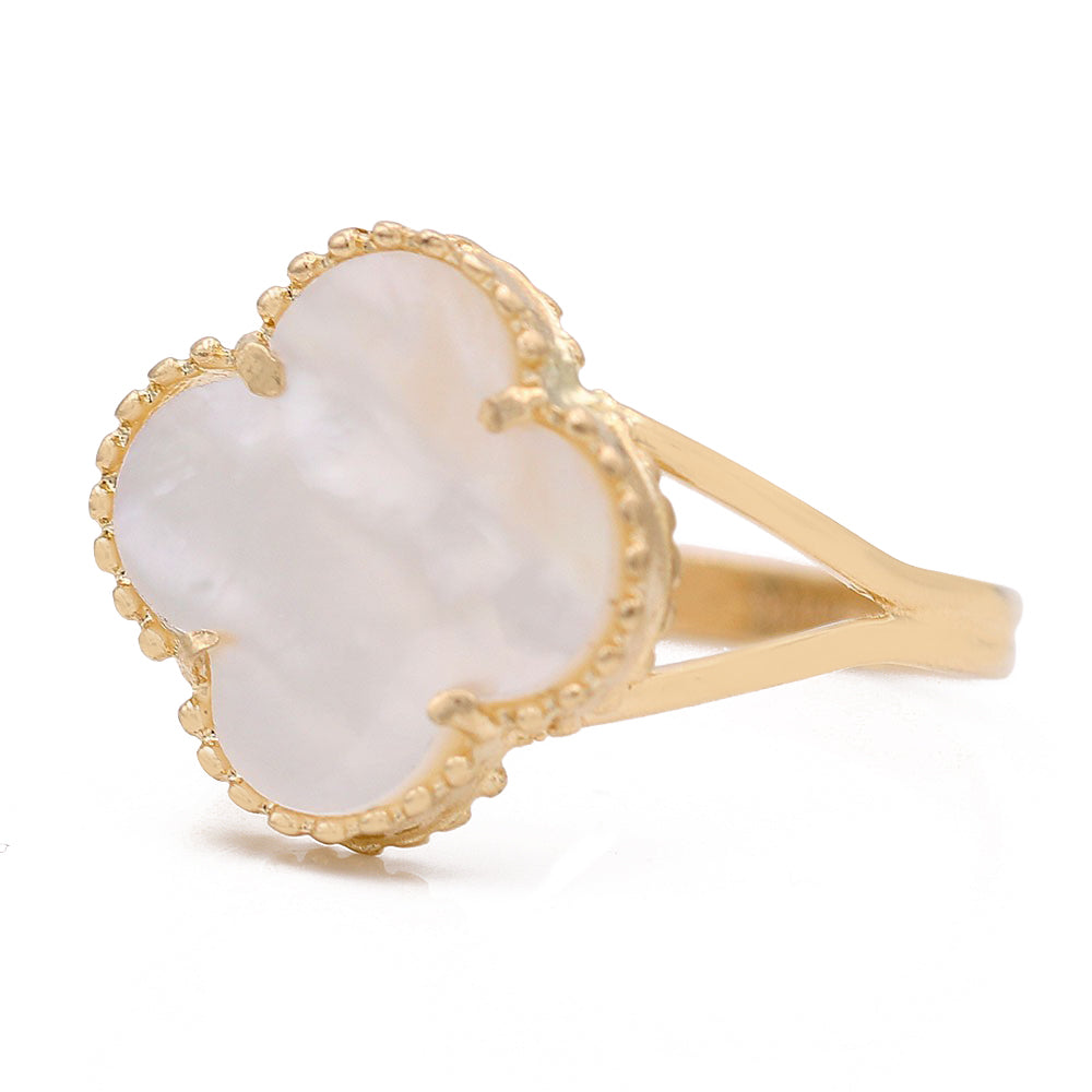 Flower Ring with Mother of Pearl Insert