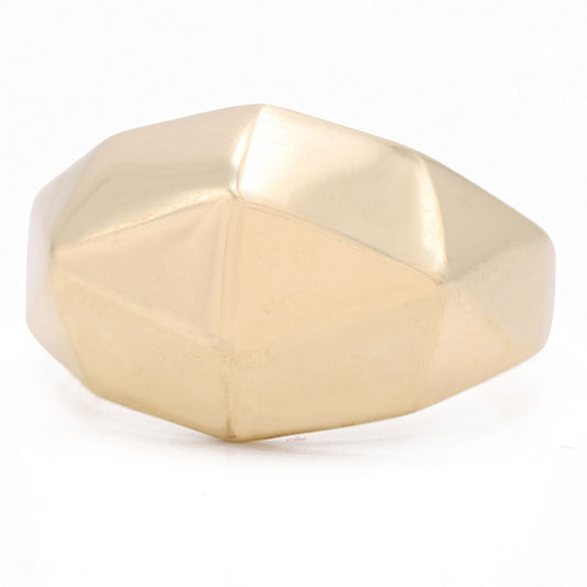 Smooth Diamond Cut Shape Ring