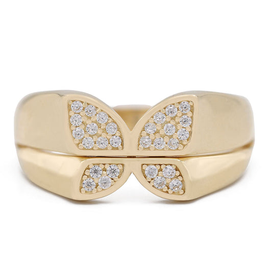 Fashion Butterfly Ring with Cubic Zirconias