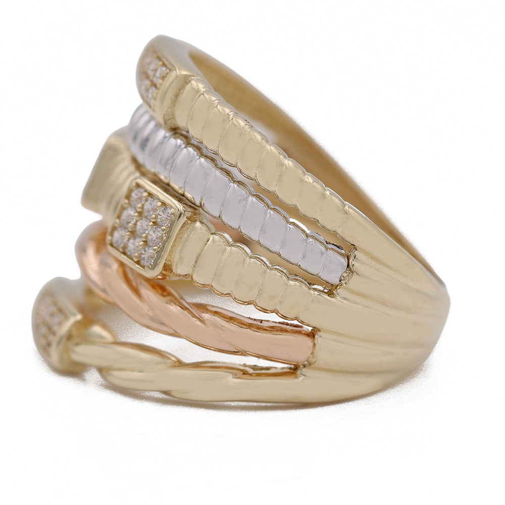 Fashion Stacked Ring with Cubic Zirconia