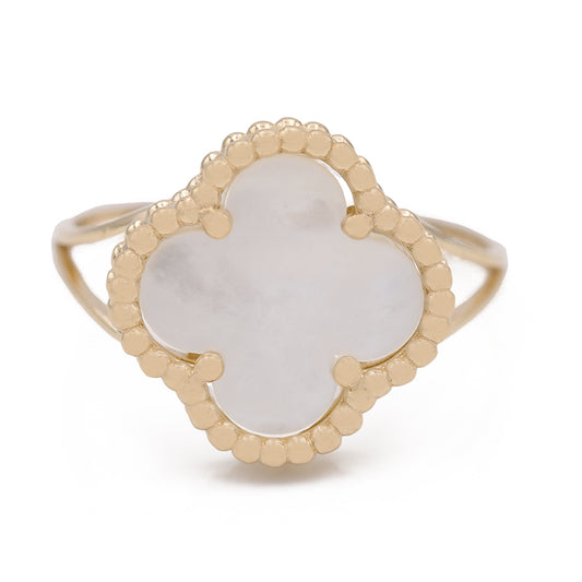 Flower Ring with Mother of Pearl