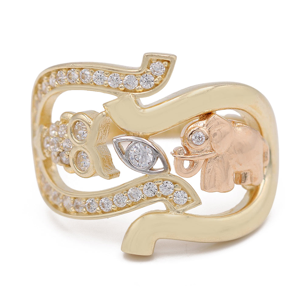 Horse Shoe Fashion Ring with Cubic Zirconias