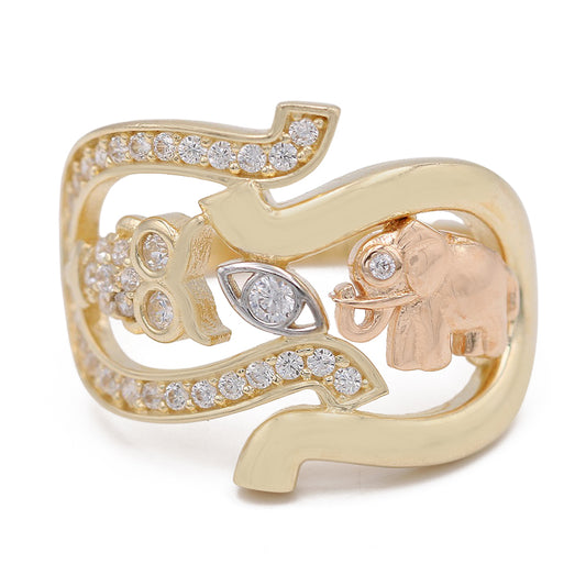 Horse Shoe Fashion Ring with Cubic Zirconias