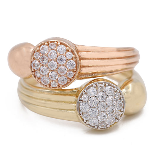 Fashion Ring with Cubic Zirconias Clusters