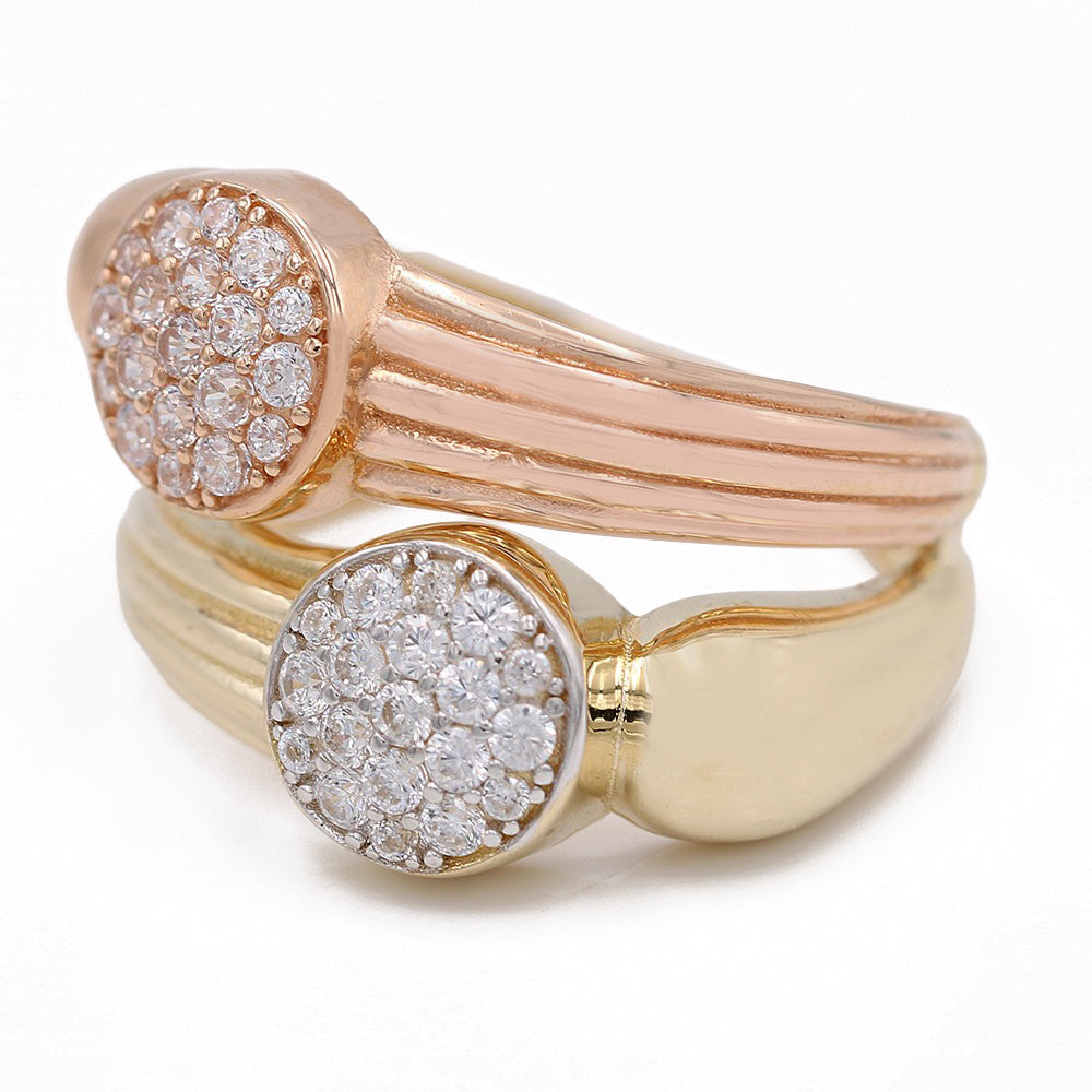 Fashion Ring with Cubic Zirconias Clusters